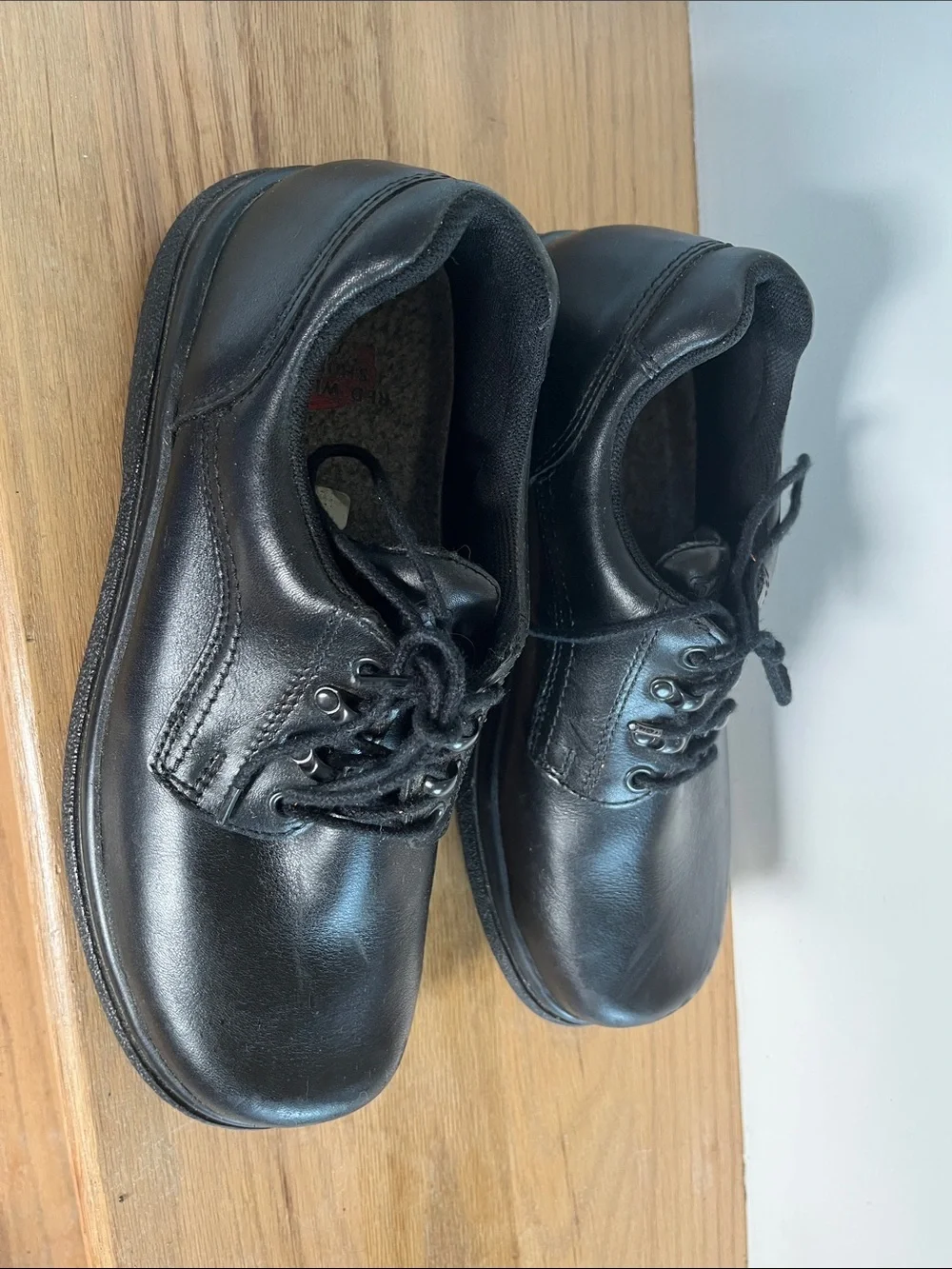 Red Wing Shoes Black Leather Lace-Up Oxfords